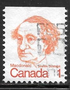 Canada 586ais: 1c John Alexander Macdonald, used, F-VF