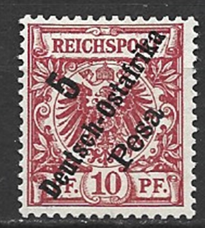 COLLECTION LOT 7984 GERMAN EAST AFRICA  #8 MH 1896 SIGNED AM