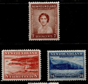 Newfoundland #208-210 Definitive Set MLH