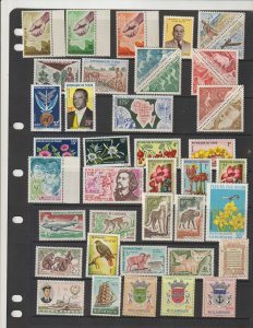 Africa and Colonies Collection on 2 pages 72 Different MNH Stamps