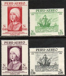 Peru Sc #C123-C126 Mint Hinged