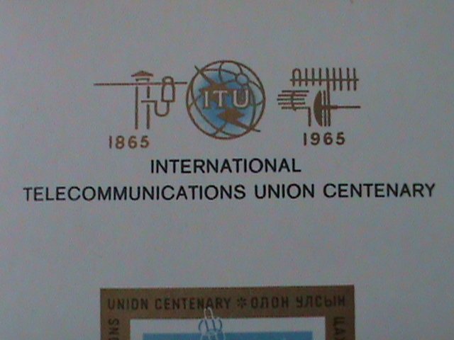 ​MONGOLIA-1965-SC#C11  CENTENARY OF ITU--MNH S/S-VF- WE SHIP TO WORLWIDE