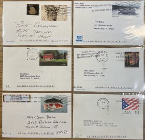 US Postal Card Used LOT #UX27,46,58,64,93,108,153,198,381,534,556,627 [COVER217]