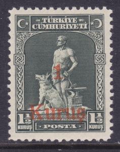 Turkey 727 MNH 1931 Mustafa Kemal Pasha Surcharged in Red Issue Very Fine