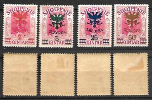 ALBANIA STAMPS 1920. Mi.#68,69, 73, 74. MH