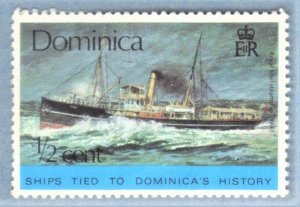 DOMINICA  SCOTT #434 USED 1/2c  1975  SHIP