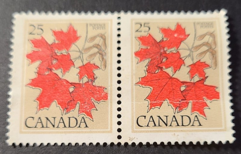 CA - S#719 - U-VF -HPair - 1977 - 2x $0.25 - Sugar Maple