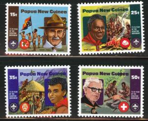 Papua New Guinea, PNG  Scott 554-557 MH* 1981 Scout set