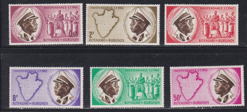 Burundi # 25-33, Inependence Issue, NH, 1/2 Cat.