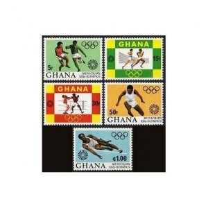 Ghana 454-458,459,MNH.Michel 472-476,Bl.46. Olympics Munich-1972:Soccer,Boxing,