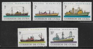 Cuba 841-845 Merchant Fleet set MNH