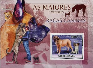 Dogs Stamp Spaniel Mastiff German Spitz Irish Labrador S/S MNH #4894 / Bl.820