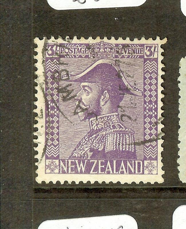 NEW ZEALAND (P0308B) KGV 3/- ADMIRAL SG 467  VFU