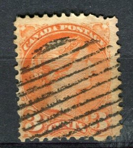 CANADA; 1870 classic QV Small Head issue fine used Shade of 3c. value