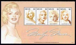 NEVIS - 2007 - Marilyn Monroe - Perf 4v Sheetlet - Mint Never Hinged