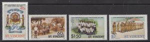 ST.VINCENT SG1018/21 1986 50TH ANNIV OF ST. VINCENT CADET FORCE MNH