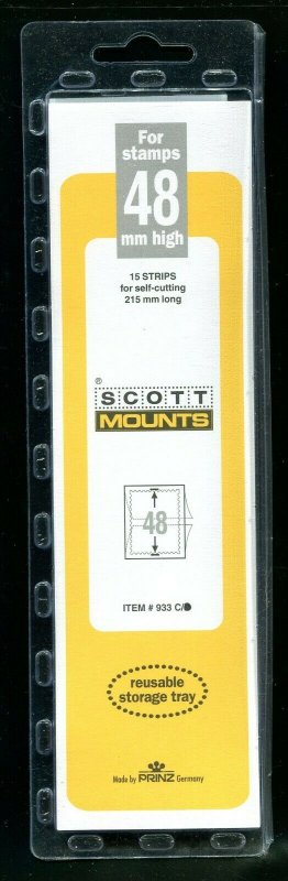 Scott / Prinz Pre-Cut 48mm High Strips 215mm Long Stamp Mounts 215x48 Clear