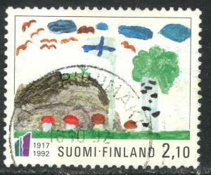 FINLAND 1992 2.10m Child's Painting INDEPENDENCE Anniversary Issue Sc 896 VFU