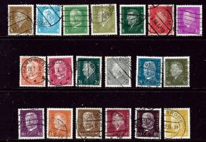 Germany 366-84 Used 1928-32 Ebert/Hindenburg set    (ha1004)