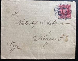 1905 Stockholm Sweden Cover To Kragero Norway
