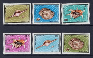 MALAGASY Sc# 481 - 486 MNH FVF Set of 6 Sea Shells