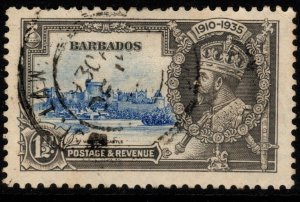 BARBADOS SG242 1935 1½d SILVER JUBILEE USED