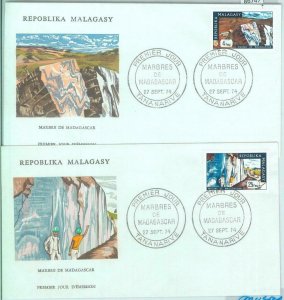 86747 - MADAGASCAR - POSTAL HISTORY - Set of 2  FDC COVERS 1974 - MINERALS