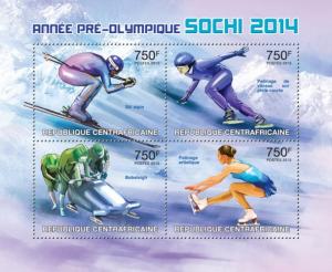 CENTRAFRICAINE 2013 SHEET SOCHI 2014 OLYMPIC GAMES SPORTS