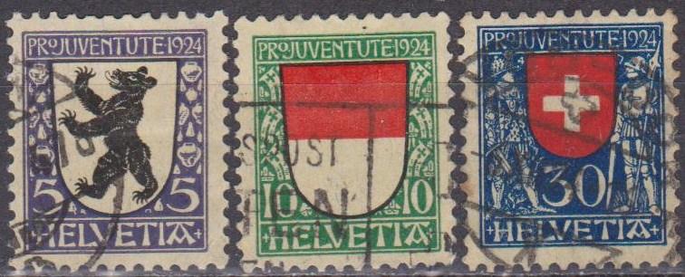 Switzerland #B29-30, B32 F-VF Used CV $13.60 (13491)  