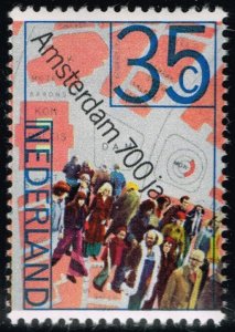 Netherlands #524 People and Map of Dam Square; MNH (4Stars)