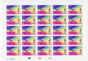 Senegal 1996 Sc#1214/1217 SUMMER OLYMPIC GAMES ATLANTA USA 4 MINI-SHEETLETS MNH