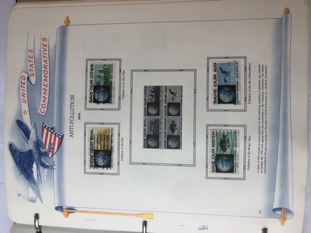 Postage Stamps Of The United States 1970-1979 Lots Of Stamps In Book With Case