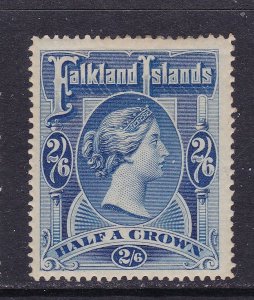 Falkland Is  Scott 20, 1898 QV 2/6, VF MLH  Scott $290