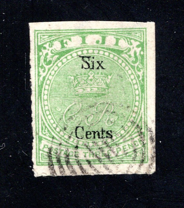 Fiji SC #19,  VF, Used, 6c on 3p green, CV $90.00  ..... 1980003