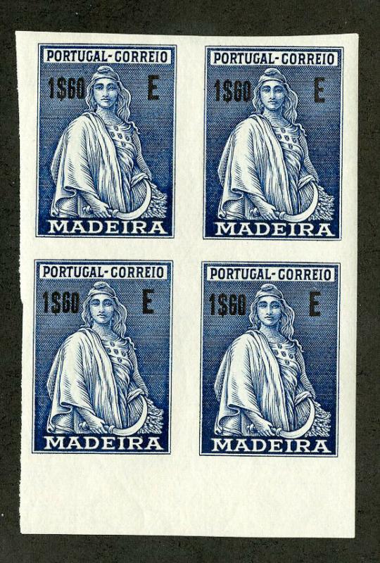 Madeira Stamps # 59 SUPERB NH Proof Block Of 4 Rare