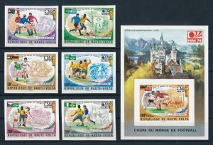 [112770] Upper Volta Burkina Faso 1974 World Cup football Germany Imperf. MNH