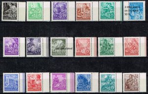 Germany DDR 1953,Sc.#155;-171 MNH, 2 with mistakes (marked on stamp), cv. € 140