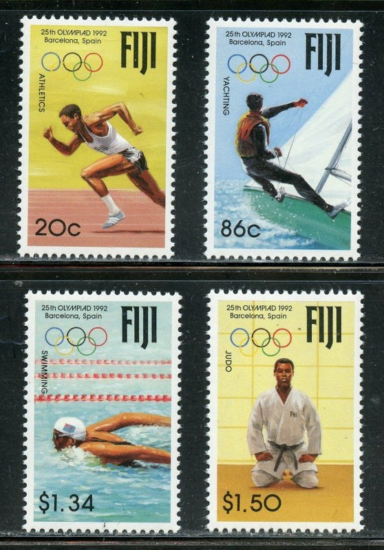 FIJI SCOTT #665/68 1992 BARCELONA OLYMPIC GAMES  SET  MINT NH  