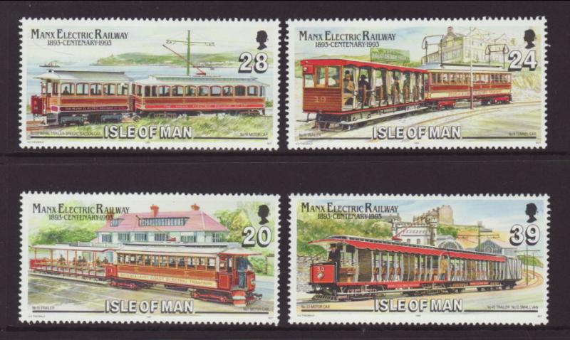 Isle of Man 554-557 Trains MNH VF