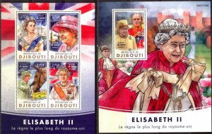 Djibouti 2016 Queen Elizabeth II Sheet + S/S MNH