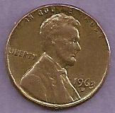 1963 D Lincoln Memorial Cent #276