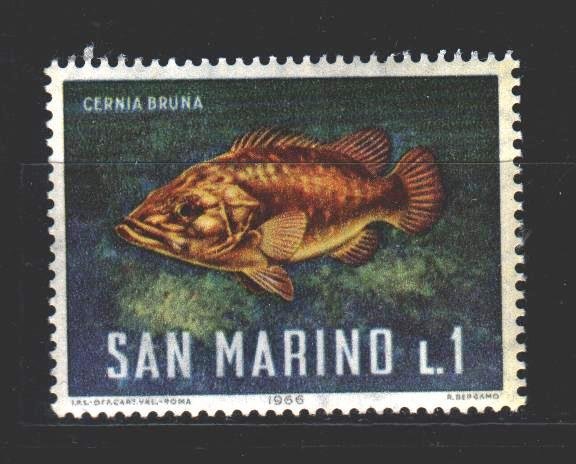 San Marino. 1966. 869. Fish fauna. MNH.