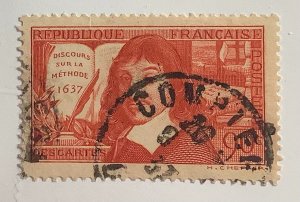 France 1937 Scott 330 used - 90c, René Descartes, Discours sur la méthode