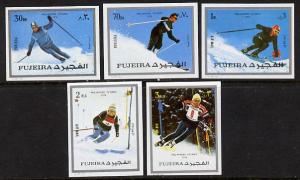 Fujeira 1972 Winter Olympics imperf set of 5 unmounted mi...
