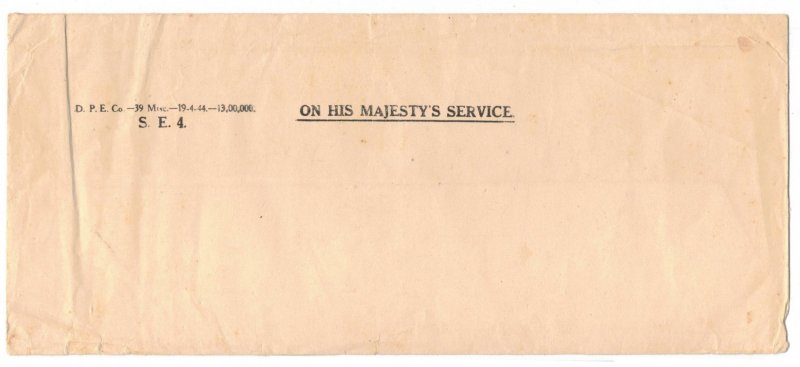 INDIA AHMEDNAGAR VINTAGE BRITISH ARMY COVER DATED F..P.O. 20 SEP 45 / 22 SEP 45