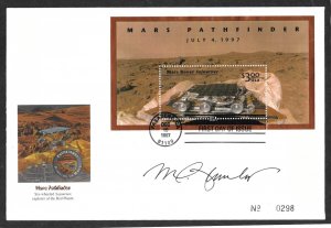 3178 FDC, Mars Pathfinder, Signed, FREE INSURED SHIPPING