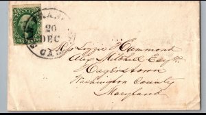 EDSROOM-15211 US 15  small, neat cover San Francisco to Maryland,  12/20 cancel
