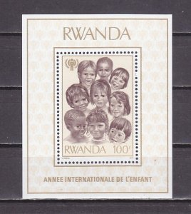 Rwanda, Scott cat. 925. Year of the Child s/sheet.