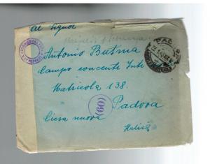 1943 Lubiana to Padova Italy Internment Camp Cover w letter contents