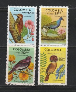 Colombia C644-C647 Set M&U Birds
